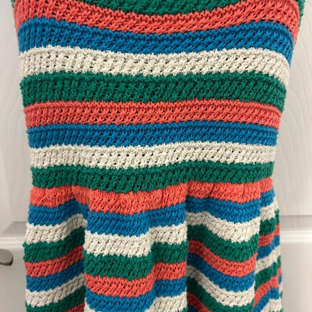 Zara Knit Striped Mini Dress, Sz L - Picture 5 of 6